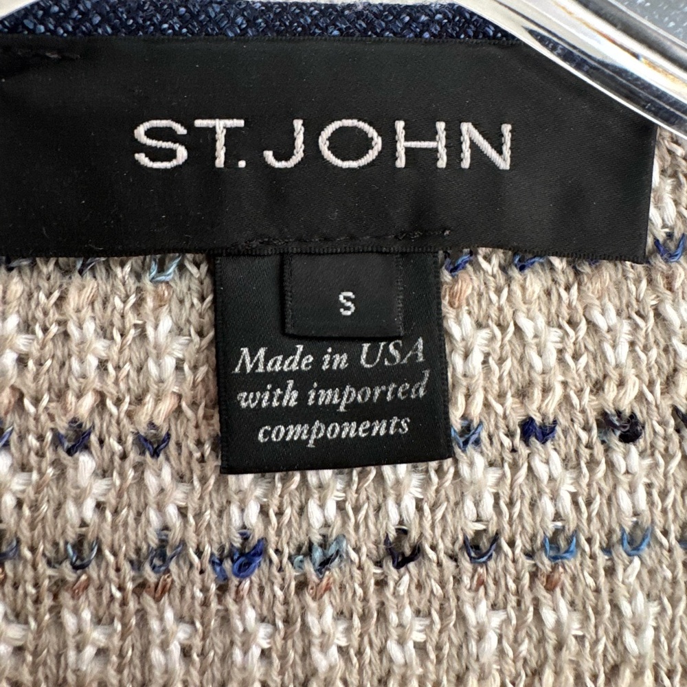 St. John Tweed Cropped Evening Jacket,made in USA SIZE S wool cotton - Picture 3 of 5